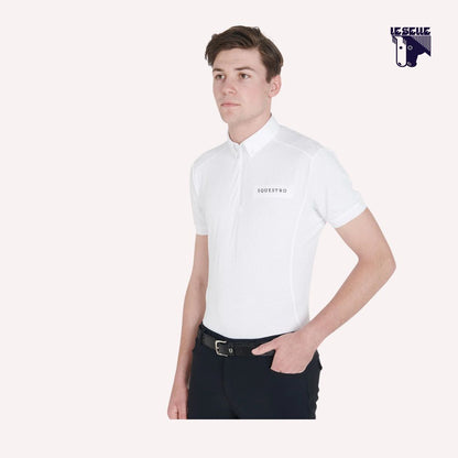 POLO UOMO SLIM FIT DA CONCORSO EQUESTRO - BIANCO