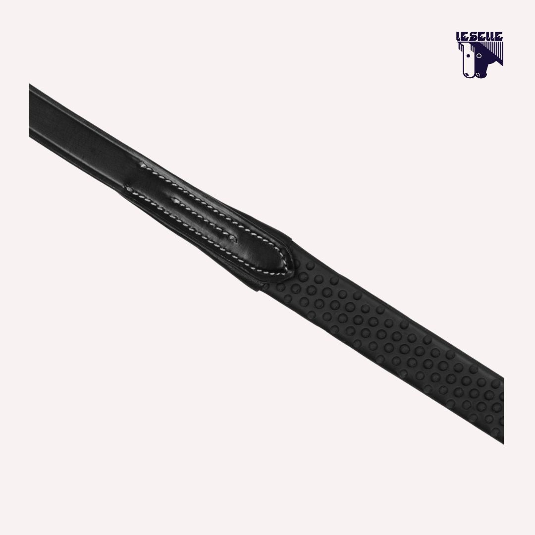REDINI PER TESTIERA INGLESE CON FIBBIE NICHELATE EQUESTRO - NERO