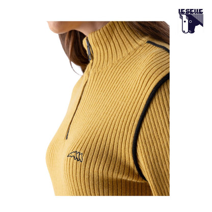 PULLOVER MEZZA ZIP EQCLIP EQUILINE - BANANA