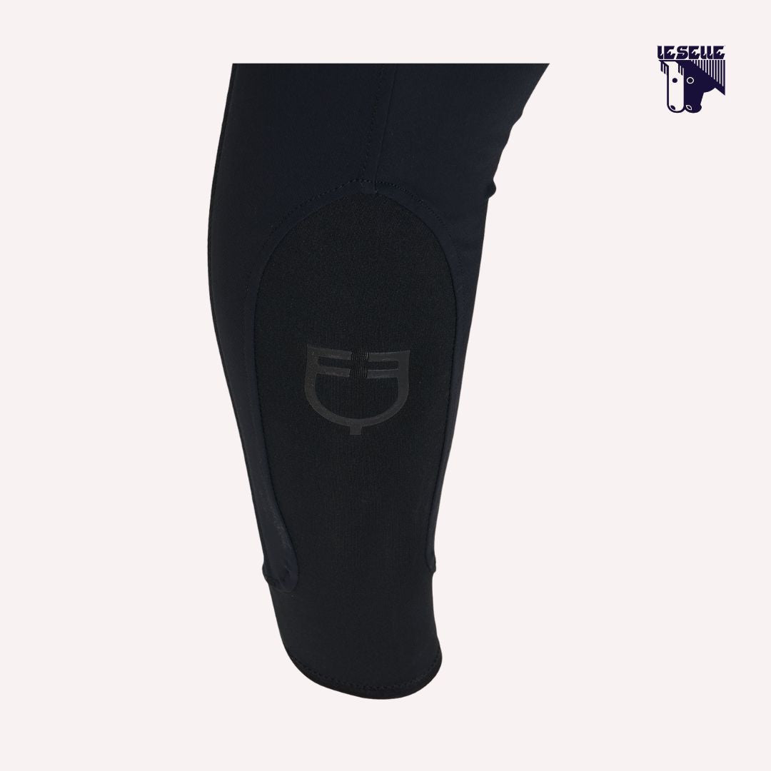 PANTALONI SLIM FIT IN TESSUTO TECNICO BIELASTICO EQUESTRO - NERO