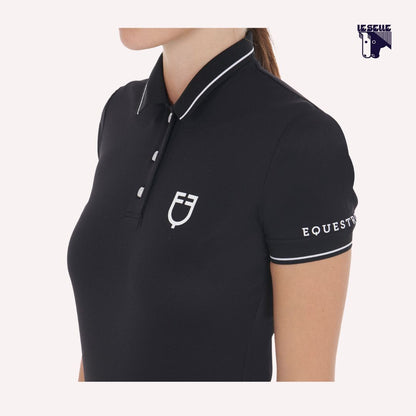 POLO SLIM FIT EQUESTRO - NERO