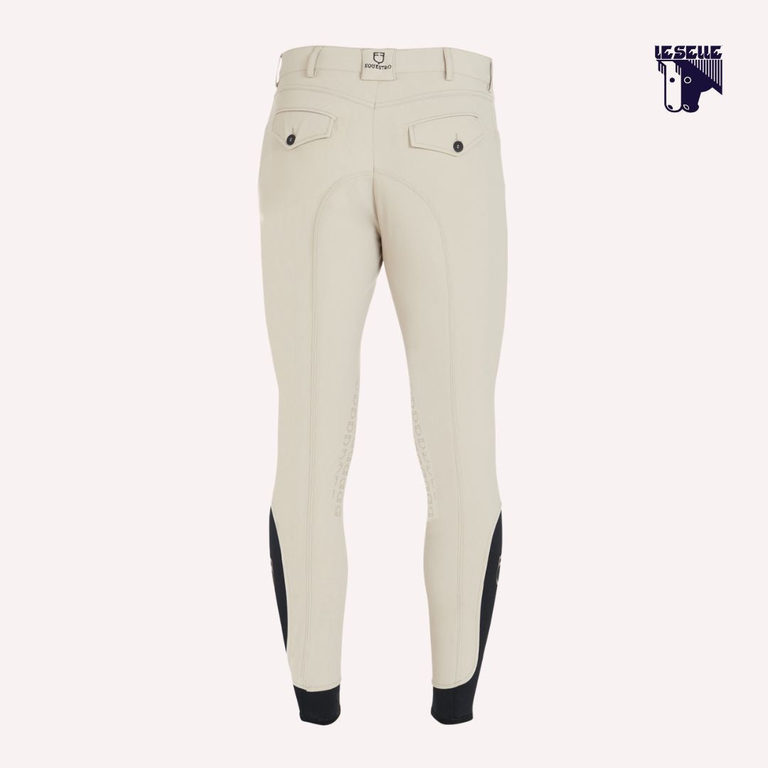 PANTALONI SLIM FIT IN TESSUTO TECNICO BIELASTICO EQUESTRO - BEIGE
