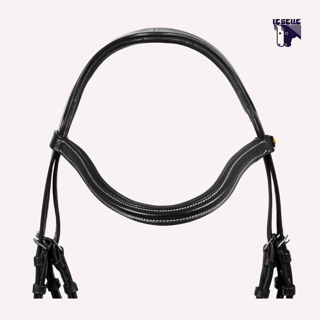 TESTIERA MODELLO MEXICAN IN CUOIO EQUESTRO - NERO