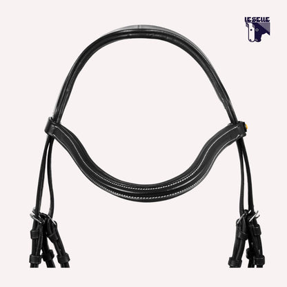 TESTIERA MODELLO MEXICAN IN CUOIO EQUESTRO - NERO