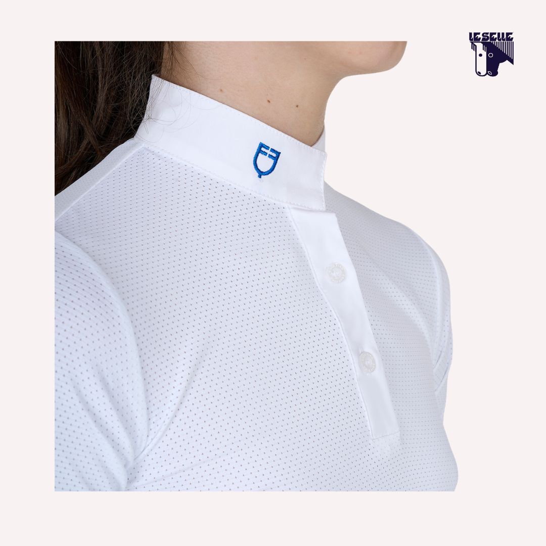 POLO DA CONCORSO EQUESTRO - BIANCO