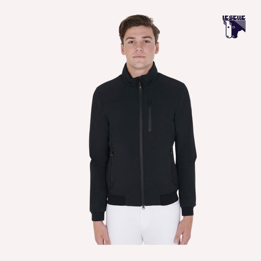 BOMBER IN TESSUTO TECNICO CON CAPPUCCIO ESTRAIBILE EQUESTRO - NERO