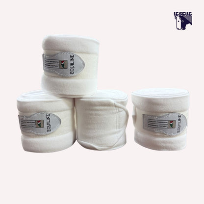 FASCE DA LAVORO IN PILE SET 4PZ EQUILINE - BIANCO