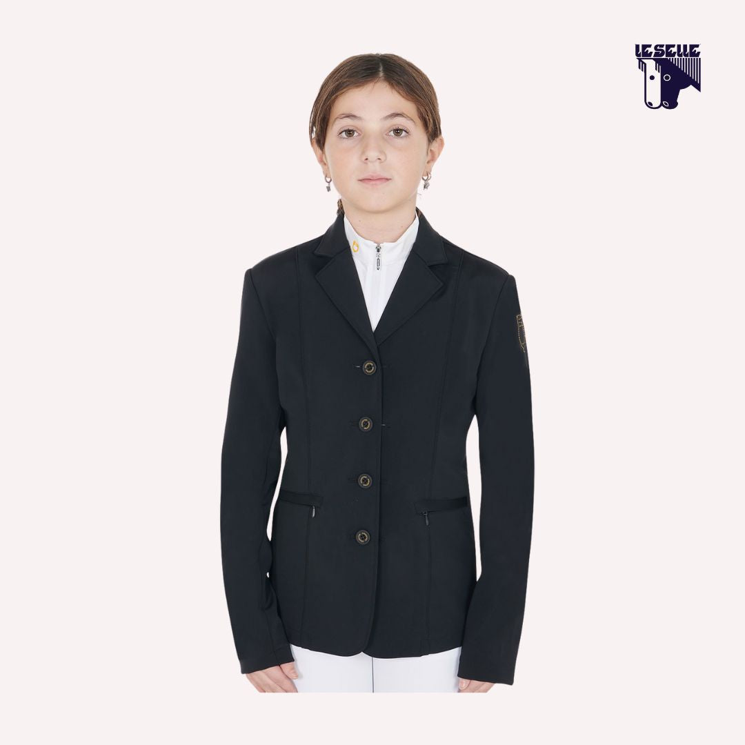 GIACCA DA GARA SLIM FIT QUATTRO BOTTONI EQUESTRO - NERO