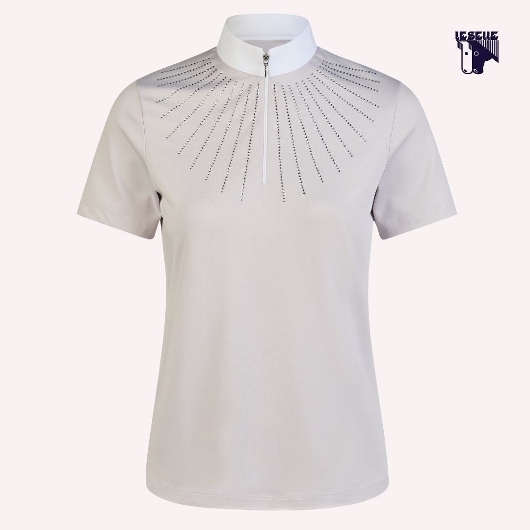 POLO DA COMPETIZIONE PIKEUR STRASS - GESSO