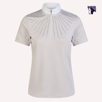 POLO DA COMPETIZIONE PIKEUR STRASS - GESSO