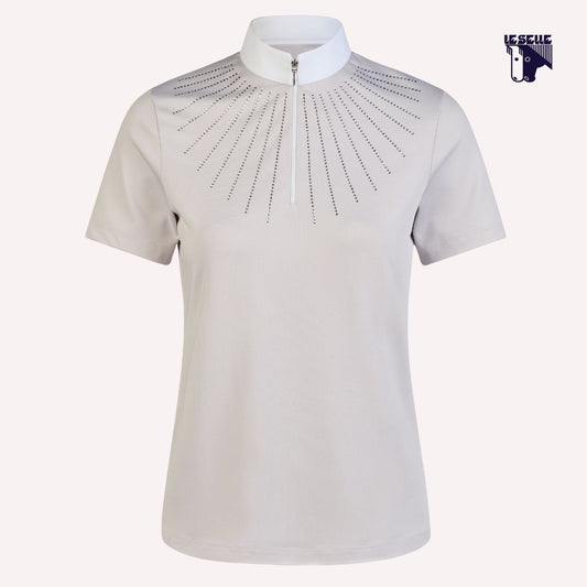POLO DA COMPETIZIONE PIKEUR STRASS - GESSO