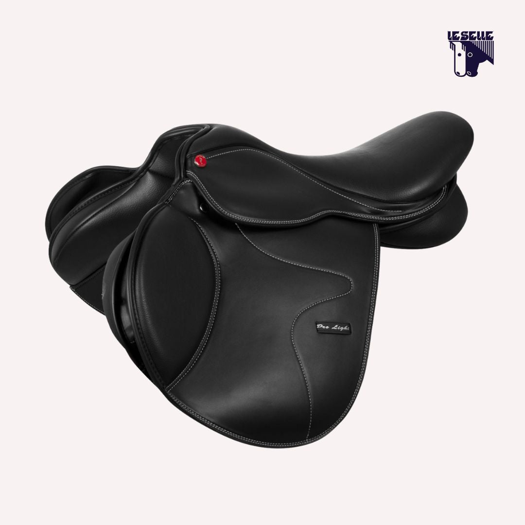 SELLA SALTO ROMA IN PU-LEATHER UMBRIA EQUITAZIONE - NERO