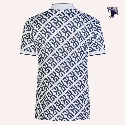 POLO MEZZA MANICA PIKEUR - BIANCO/BLU
