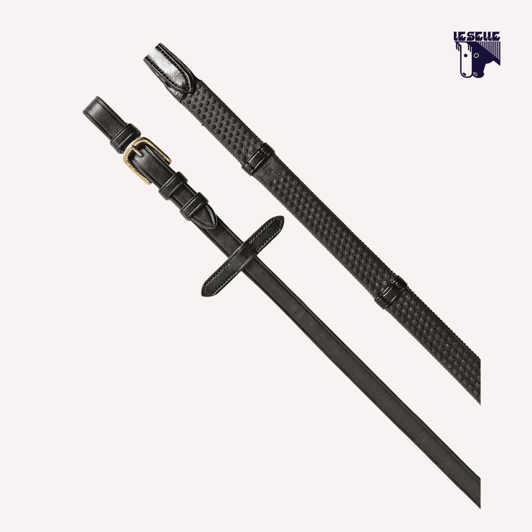 REDINI PER TESTIERA INGLESE FIBBIE IN OTTONE EQUESTRO - NERO