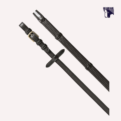 REDINI PER TESTIERA INGLESE FIBBIE IN OTTONE EQUESTRO - NERO