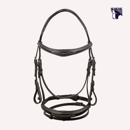TESTIERA EQUESTRO RICAMI - MARRONE