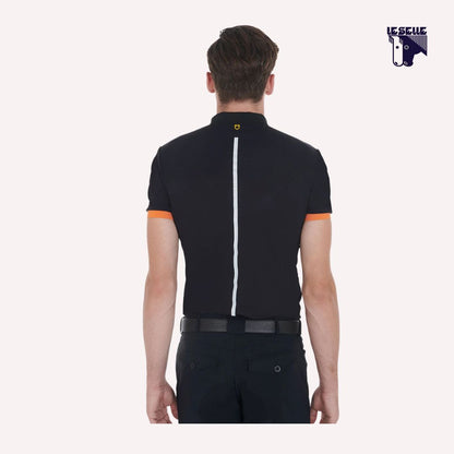POLO UOMO SLIM FIT EQUESTRO - NERO