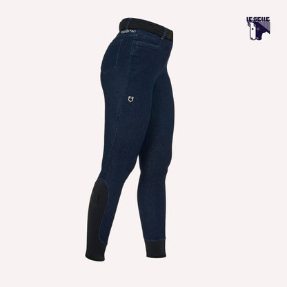 PANTALONE DENIM EQUESTRO - BLU