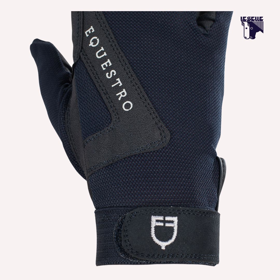 GUANTI UNISEX IN TESSUTO TECNICO EQUESTRO - BLU
