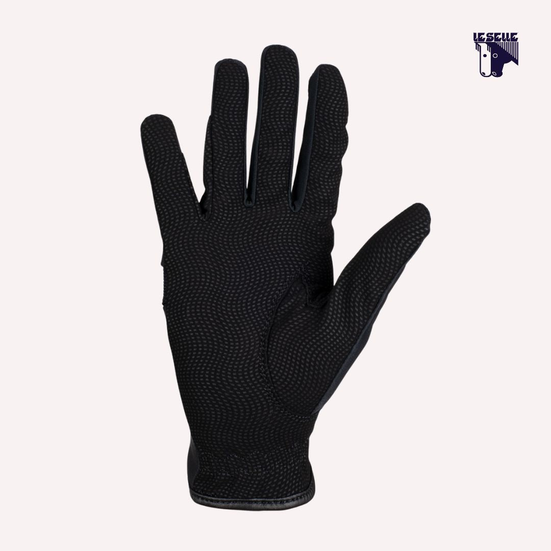 GUANTI UNISEX IN TESSUTO TECNICO EQUESTRO - NERO