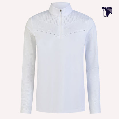 MAGLIA LASERCUT PIKEUR - BIANCO