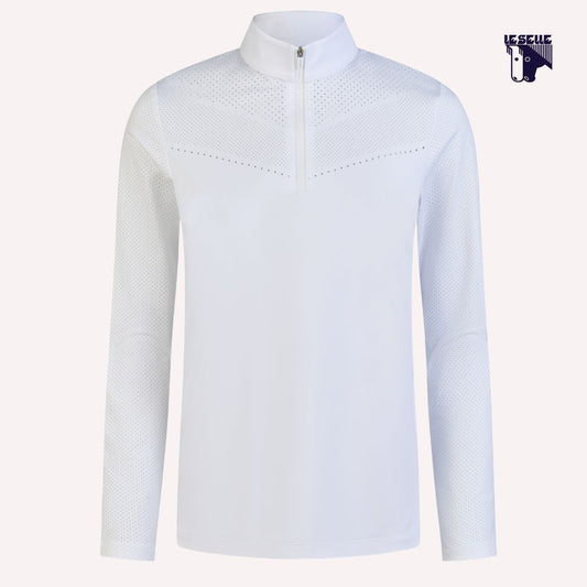 MAGLIA LASERCUT PIKEUR - BIANCO