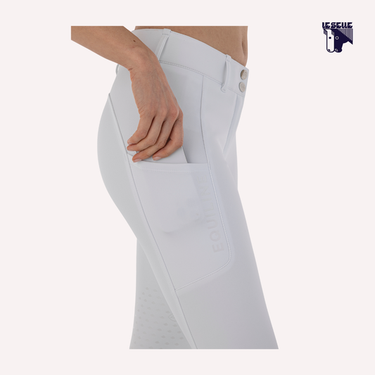 PANTALONI INVERNALI EQUILINE COCKEKH - BIANCO