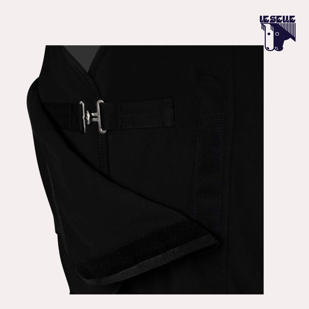 COPERTA IN PILE EQUESTRO - NERO