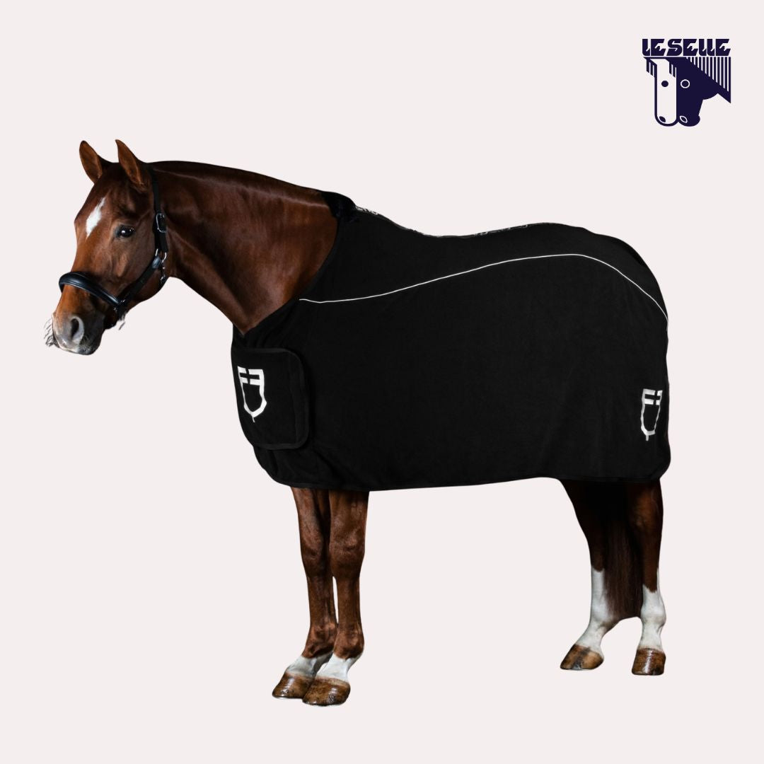 COPERTA IN PILE EQUESTRO - NERO