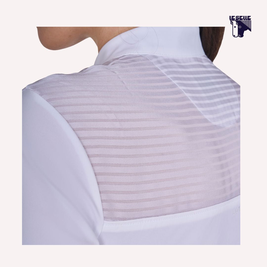POLO DA CONCORSO MANICHE CORTE EQUESTRO - BIANCO