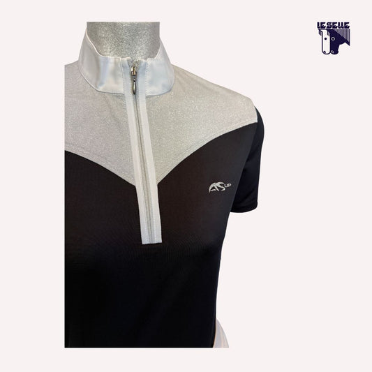 POLO DA COMPETIZIONE FARA MEZZA MANICA ANNA SCARPATI - NERO