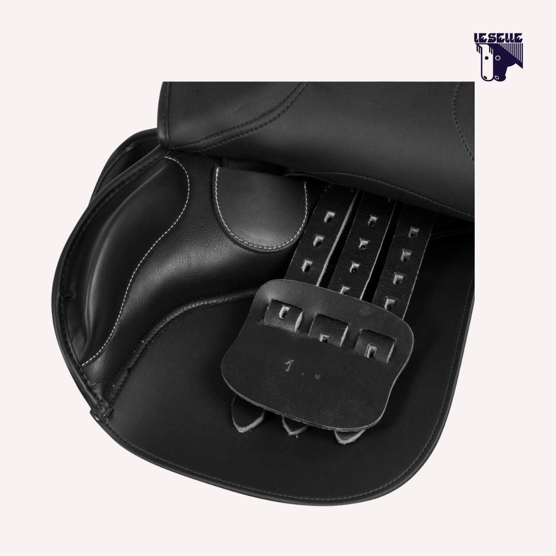 SELLA SALTO ROMA IN PU-LEATHER UMBRIA EQUITAZIONE - NERO