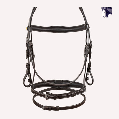 TESTIERA EQUESTRO RICAMI - MARRONE