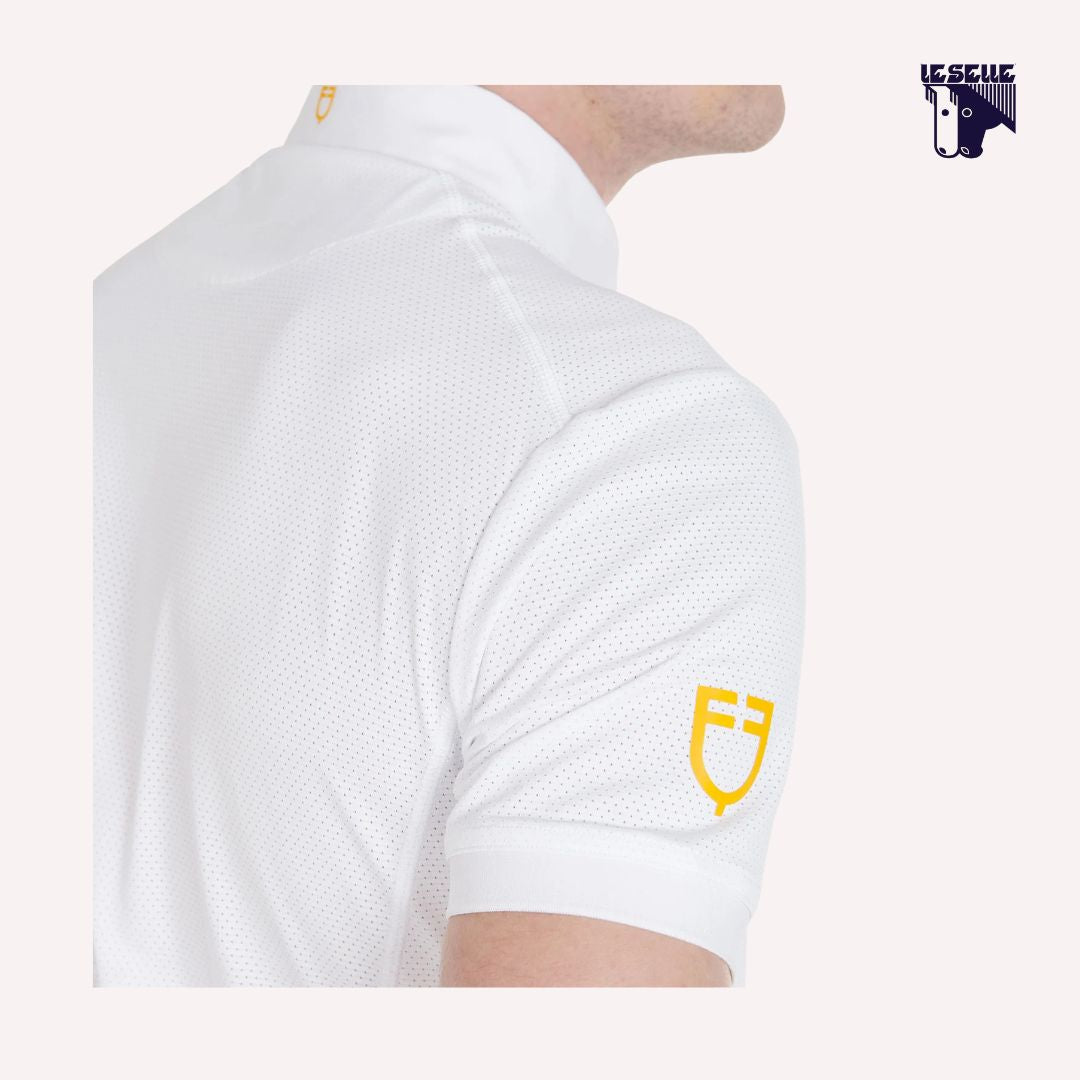 POLO UOMO SLIM FIT DA CONCORSO EQUESTRO - BIANCO