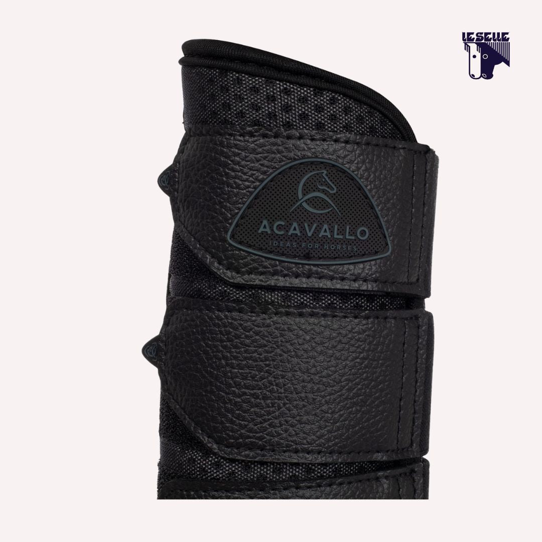 STINCHIERE POSTERIORI NEOPRENE TRAFORATO ACAVALLO - NERO
