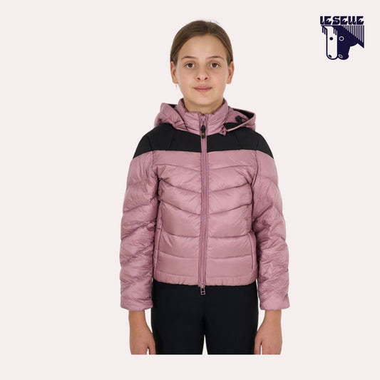 PIUMINO CON CAPPUCCIO REMOVIBILE EQUESTRO - ROSA