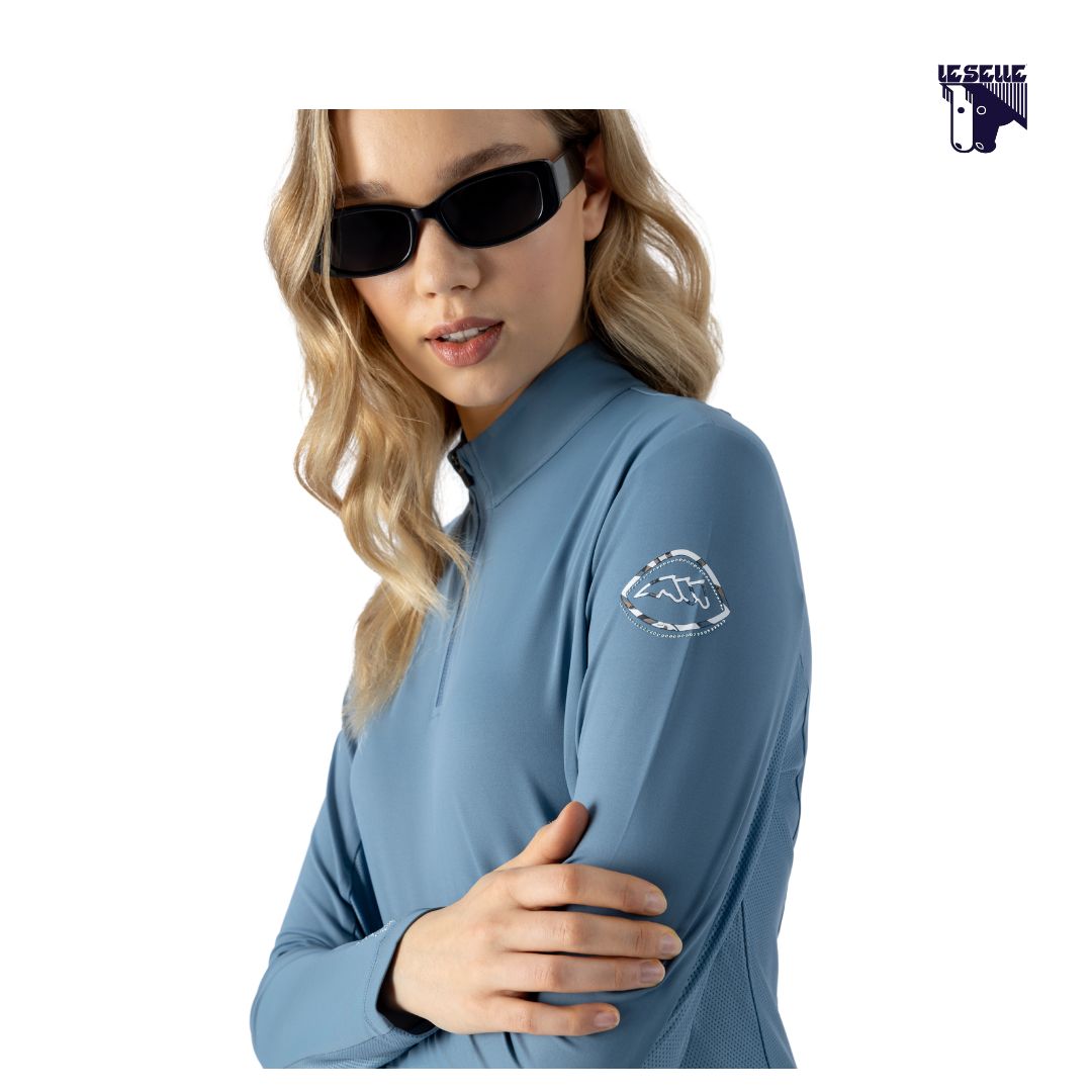 MAGLIA SECOND SKIN EQUILINE - AZZURRO