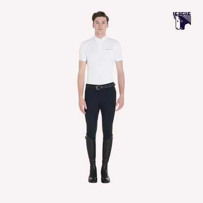 POLO UOMO SLIM FIT DA CONCORSO EQUESTRO - BIANCO