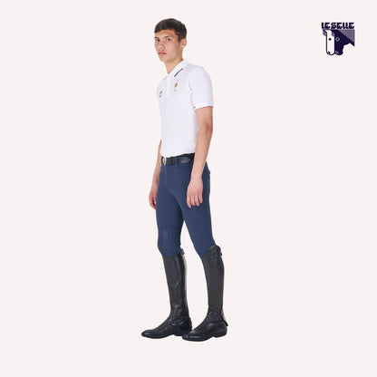 POLO UOMO DA ALLENAMENTO EQUESTRO PER FISE - BIANCO