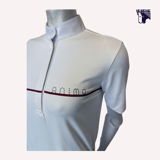 POLO DA COMPETIZIONE BEVET MEZZA MANICA ANIMO - BIANCO
