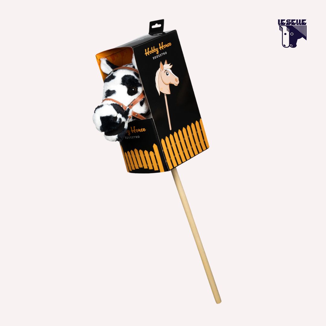 HOBBY HORSE EQUESTRO - BIANCO/NERO