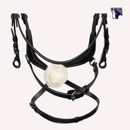 TESTIERA MODELLO MEXICAN IN CUOIO EQUESTRO - NERO