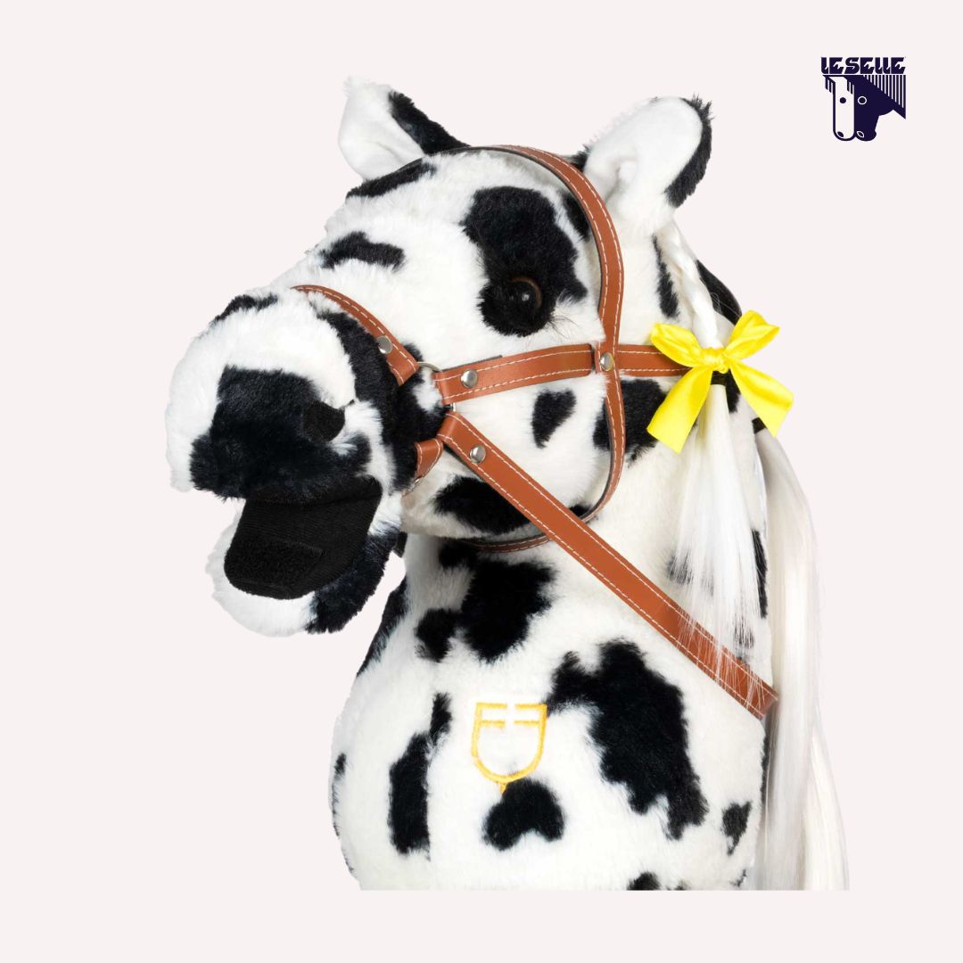 HOBBY HORSE EQUESTRO - BIANCO/NERO